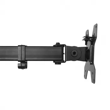 Maclean MC-967 Dvigubas vertikalus monitoriaus laikiklis ant stalo, VESA 100x100, 13-27 colių, 2x 9 kg, milteliniu dažais dengtas, pasukamas ir reguliuojamas