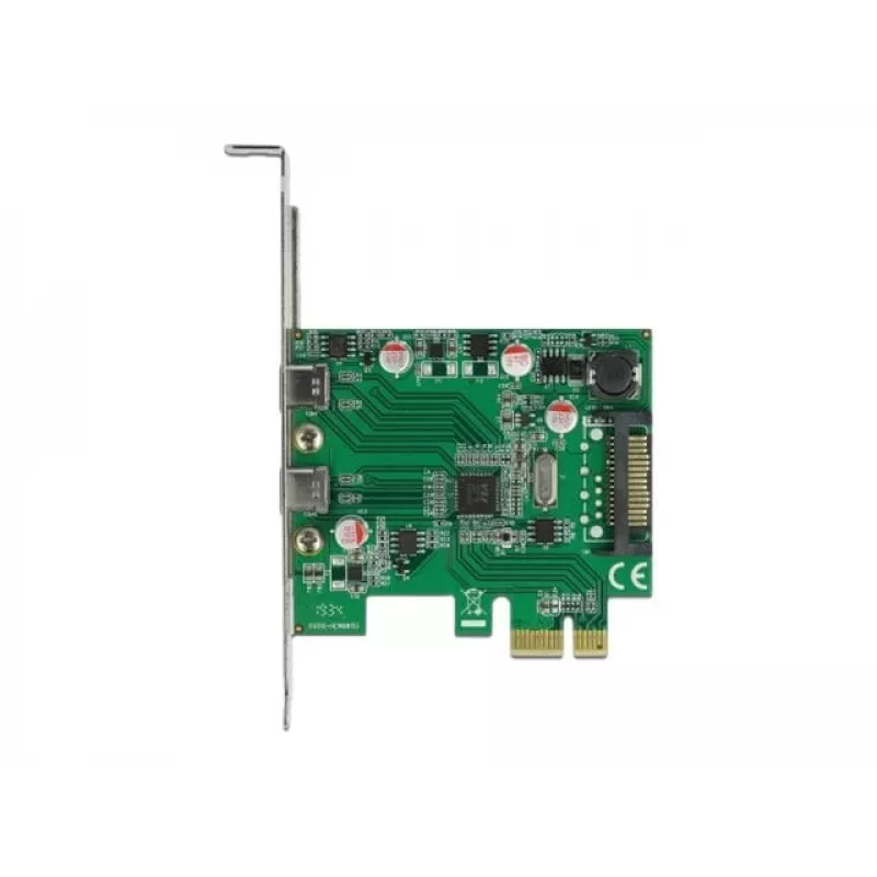 DeLOCK PCI Express x1 kortelė į 2 x USB Type-C™ moterišką jungtį