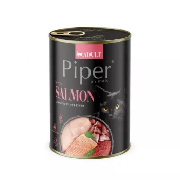 PIPER Animals su lašiša – šlapias kačių ėdalas – 400 g