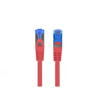 LANBERG PATCHCORD S/FTP CAT.6A 0,5M RAUDONAS LSZH