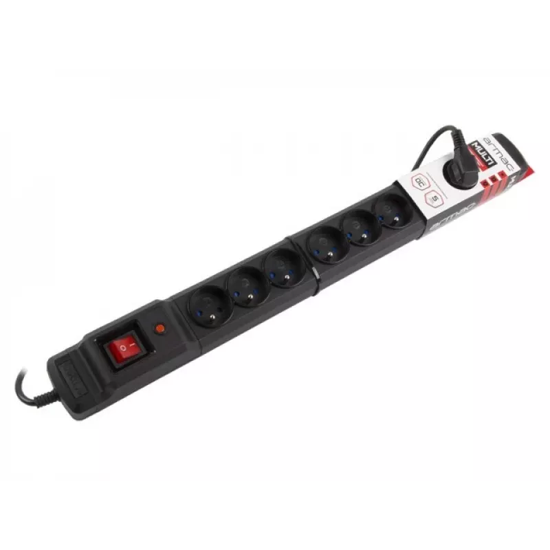 Įtampos apsaugos blokas Armac M9/15/CZ juodas 9 lizdai 250V 1,5m
