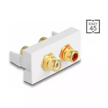 DeLOCK Easy 45 lizdas 2 x RCA baltas ABS