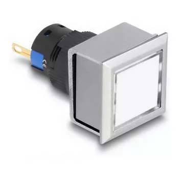 Pramoninė LED indikacinė lemputė DELOCK 22058 — 1 LED, IP40/IP65, AC 250V, 5A, 25×42×25 mm