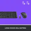 Logitech Wireless Combo MK220 - belaidis klaviatūros ir pelės rinkinys - 2,4 GHz - itališkas išdėstymas - tamsiai pilka (920-003721)