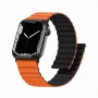 GUAN Premium Plus dirželis Apple Watch 40/41/38/42 mm, oranžinis/juodas – suderinamas su Series 10/11
