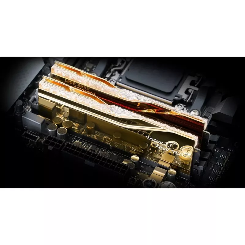 DIMM 32 GB DDR5-6400 (2x 16 GB) Dual-Kit, Arbeitsspeicher gold, F5-6400J3039G16GX2-TR5NG, Trident Z5 Royal Neo, AMD EXPO