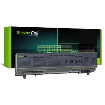 Green Cell DE09 baterija nešiojamam kompiuteriui DELL Latitude E6400 E6410 E6500, Li‑Jon 4400 mAh, 11,1 V, 6 elementų, sidabrinė