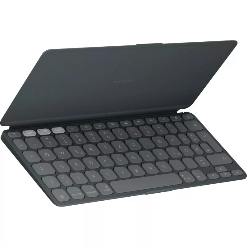 LOGITECH Keys-To-Go 2 für iPad, iPhone, Mac und Apple TV kabellose Tastatur Grafit