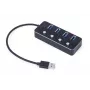 USB 3.0 4 prievadų maitinamas šakotuvas GEMBIRD I/O HUB USB3 4PORT/UHB-U3P4P-01