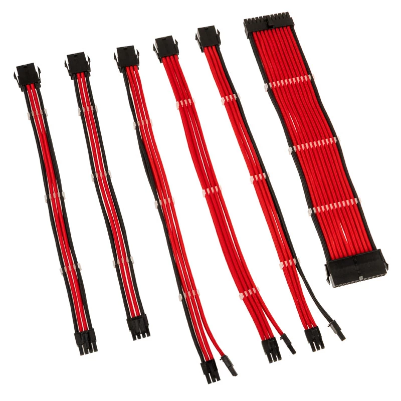 Prailginimo rinkinys Kolink Core Adept Red 0,35m 6 vnt.