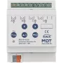 MDT technologies universalus 4 kanalų pavara 4TE REG, 16A, 230VAC, 100µF akumuliatorius Battery-0416.03