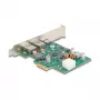 DeLOCK PCI Express x1 kortelė USB Type-C PD 30W 2x USB Type-A 5Gbps