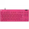 Logitech G PRO X TKL RAPID klaviatūra žaidimams USB QWERTY rožinė, be skaičių bloko