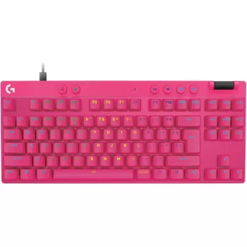 Logitech G PRO X TKL RAPID klaviatūra žaidimams USB QWERTY rožinė, be skaičių bloko