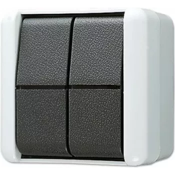 Jungiklis JUNG 809W mygtukinis juodas-baltas