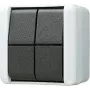 Jungiklis JUNG 809W mygtukinis juodas-baltas