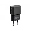 Wentronic goobay Dvigubas USB įkroviklis - Maitinimo šaltinis - 12 W - 2,4 A - 2 išvesties prievadai (USB) - Juoda (44951)