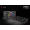 Savio Phenix SAVGK-RED belaidė mechaninė klaviatūra (82 klavišai, 75 %, Gateron Pro, RGB, RF 2,4 GHz / Bluetooth / USB)