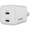 Canyon CU45CC GaN 45 W kroviklis su 2 PD išėjimais, baltas (CNS-CUW45CC)