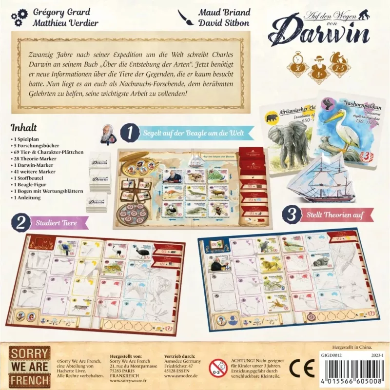Stalo žaidimas „to den Wegen von Darwin“