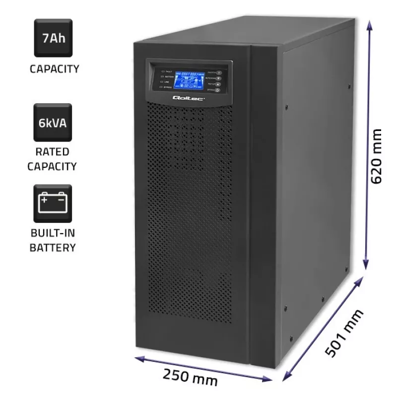 Inverteris QOLTEC gryno sinuso 1000W 12V modelis 53982