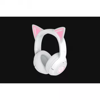 Belaidės žaidimų ausinės Razer Kraken Kitty V2 BT White su Bluetooth, THX Spatial Audio, RGB apšvietimu