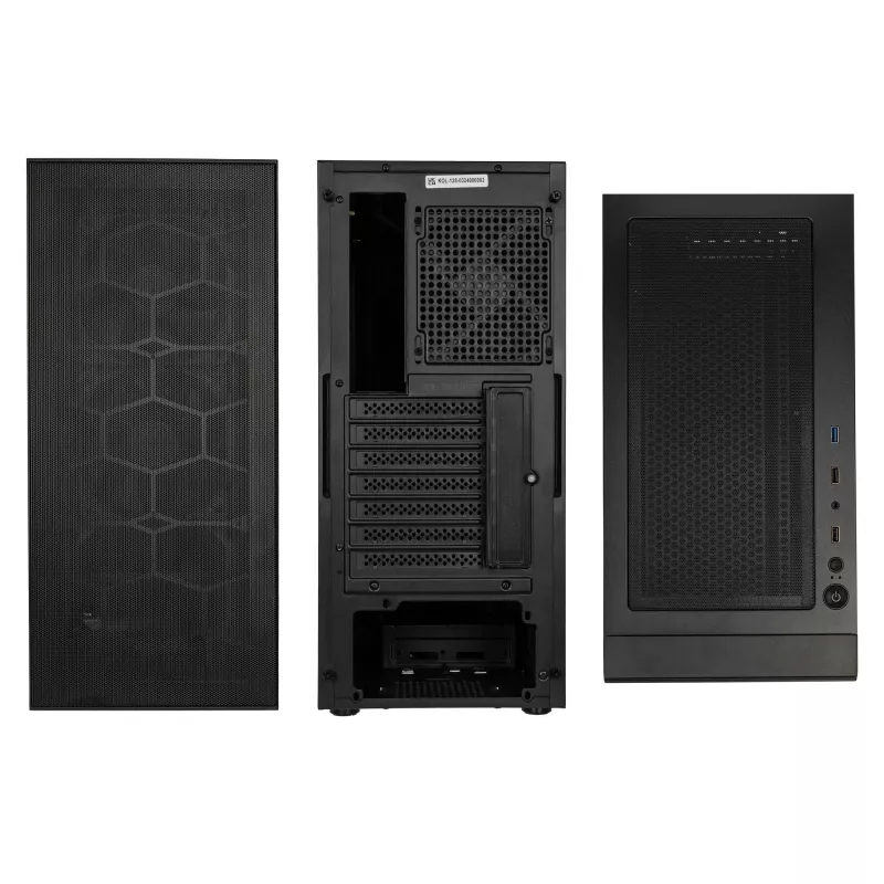 Kolink Observatory HF Mesh PWM Midi-Tower - juoda
