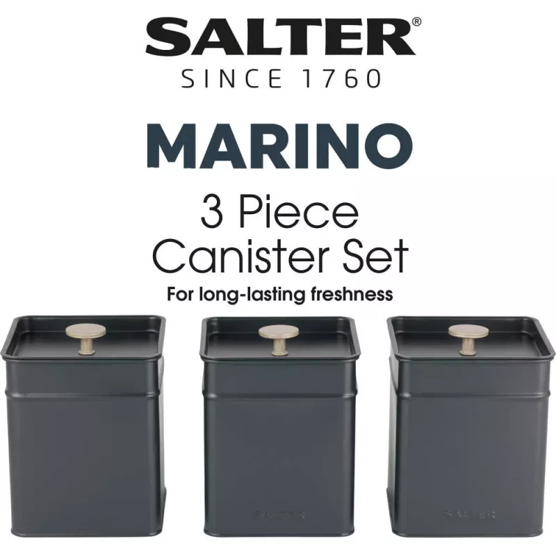 Plastikinių sandarių indų rinkinys Salter BW124591EU7, 3 vnt., maisto laikymo talpos