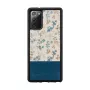 Man and Wood Galaxy Note 20 dėklas – mėlyna gėlė ant juodo