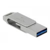 USB atmintukas DeLOCK 64GB USB-C / Type-A sukamas metalinis korpusas
