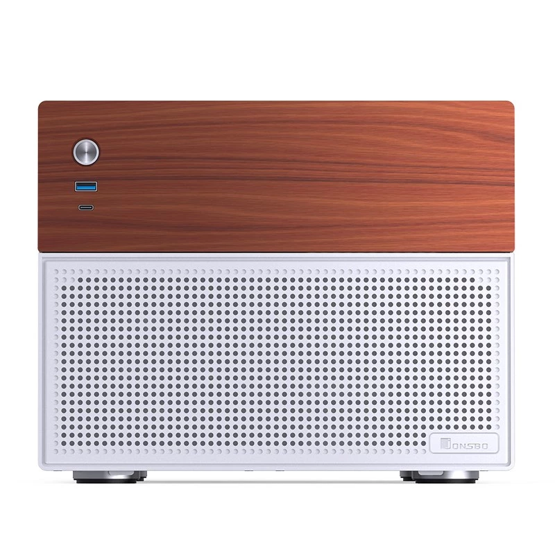 Kompiuterio korpusas Micro Tower Jonsbo N4 WHITE Mini-ITX su grūdintu stiklu