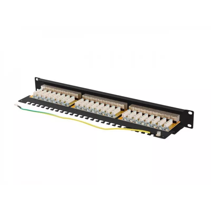 Patch panel 1U Lanberg PPSA-1024-B