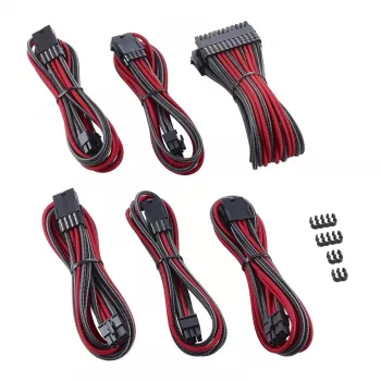 Vidinis maitinimo kabelių rinkinys CableMod CM-PCAB-BKIT-NKCR-3PK-R anglies raudonas