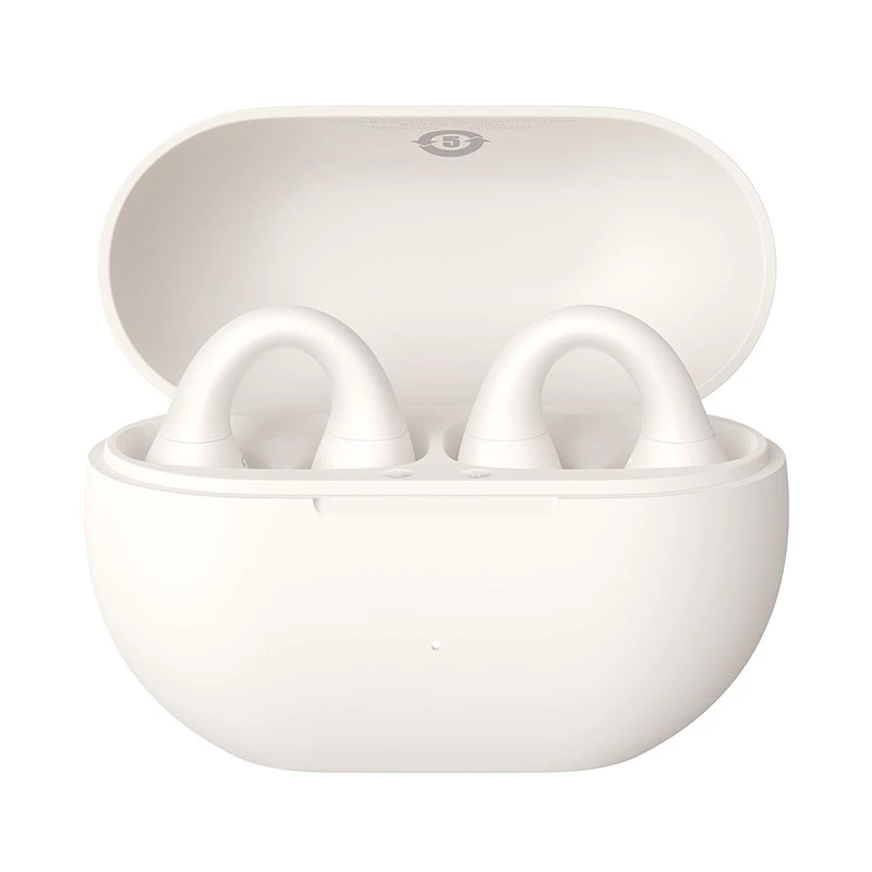 Belaidės ausinės Baseus Bass 15 Clip Open Ear TWS, baltos