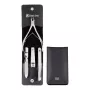 ZWILLING 97438-004-0 4 dalių manikiūro rinkinys juodame odiniame dėkle