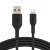 BELKIN PVC USB CABLE USB-A - LIGHTNING, 1M, JUODA