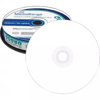 DVD+R DL MediaRange MR468 8.5 GB 8x Baltas Rašalinis Spausdinamas 10 vnt. Verpstė