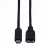 ROLINE USB laidas - USB Type C (vyriškas) į Micro-USB Type B (vyriškas) - 50 cm - Juodas (11.02.9005)