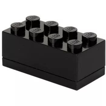 Laikymo dėžutė room copenhagen LEGO Mini Box 8 (juoda) – kompaktiškas organizatorius smulkiems daiktams