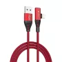 USB 2-in-1 įkrovimo / duomenų kabelis Devia Strom Series 1,2 m — raudonas