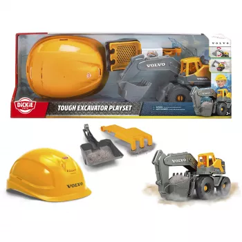 Žaislinis ekskavatorius Dickie Volvo Tough Excavator 203729016 – liejamas statybinės technikos žaislas