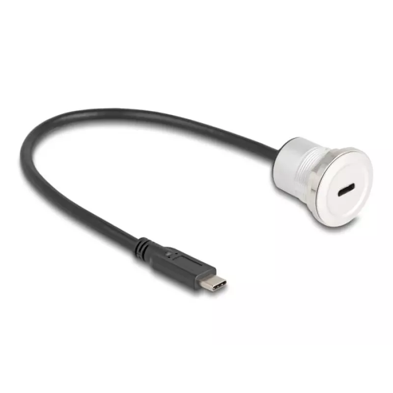 USB-C laidas DeLOCK 88183 0,3 m, juodas sidabrinis