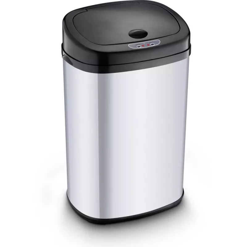 Šiukšliadėžė LAMART LT8021 nerūdijančio plieno su pedalais ir judesio davikliu, 30 L, 34×25×54 cm