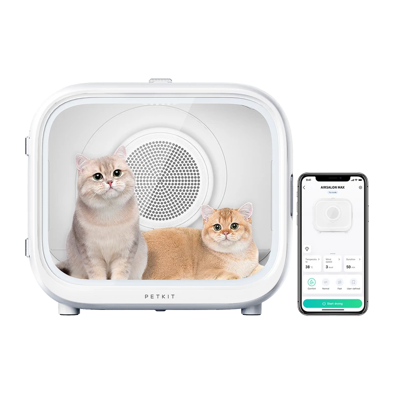 PETKIT AirSalon Max Pro išmanus plaukų džiovintuvas katėms, baltas, modelis PD10 Max
