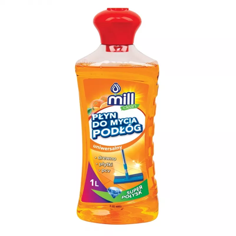 Skystas grindų valiklis Mill Clean Orange 1 L – 1 litras, apelsinų kvapo
