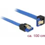 SATA kabelis DeLOCK 85093 1 m SATA 7 kontaktų Juodas Mėlynas