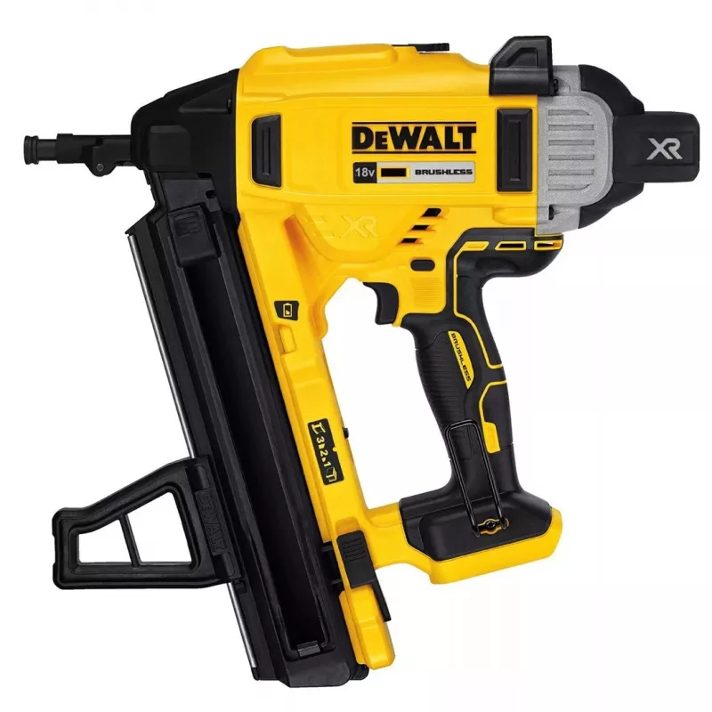 Vinų pistoletas DeWALT DCN890N-XJ, belaidis, kampuota talpykla, 30 vinių, vinys 13–57 mm, Ø 2,6–3,7 mm, juodas