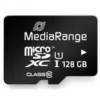 MediaRange MR945 – „Flash“ atminties kortelė microSDXC su SD adapteriu, 128 GB, UHS-I / Class10, juoda