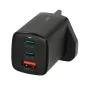 iBOX C-65 Black, universalus 65W GaN įkroviklis su UK kištuku