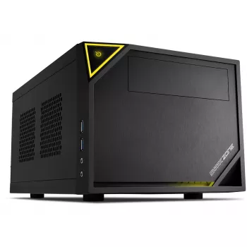 PC korpusas Sharkoon SHARK ZONE C10 Mini-ITX juodas, geltonas